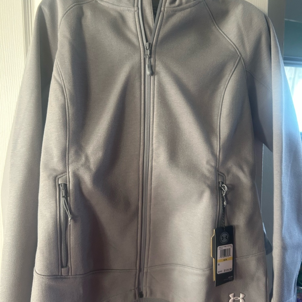 Under Armour Light Gray Jacket with Logo